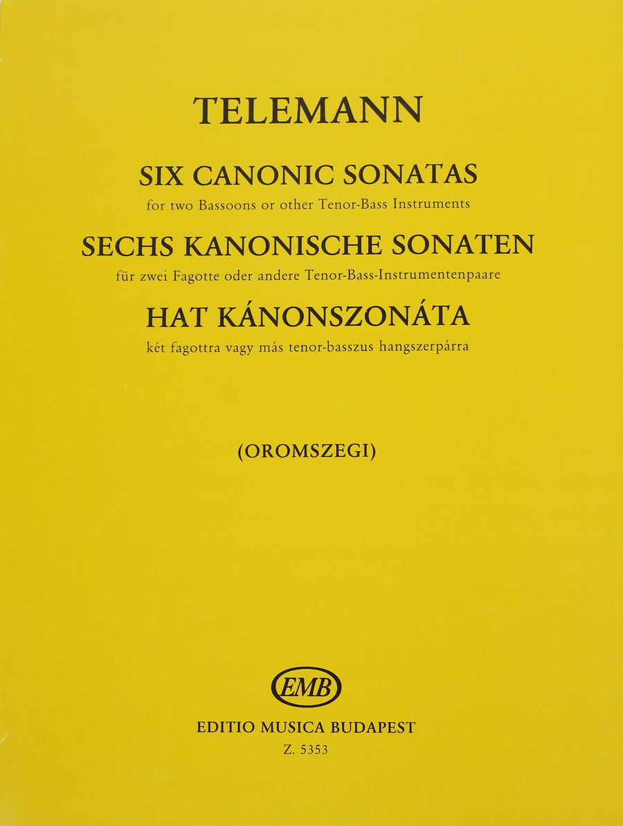 Telemann, Georg Philipp - Six Canonic Sonatas
