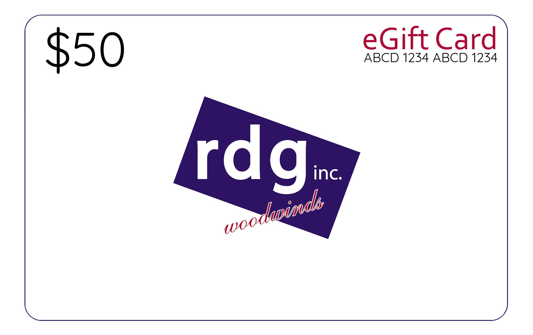 Fip Card Rdg e-Gift Card – RDG Woodwinds, Inc.