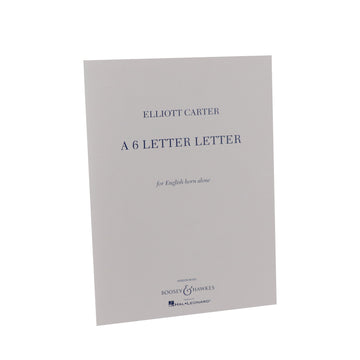 Carter - A 6 Letter Letter for English Horn Solo