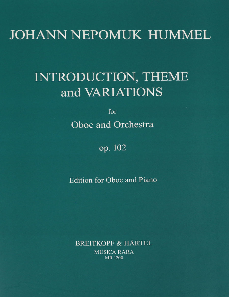 Hummel, Johann Nepomuk - Introduction, Theme, and Variations – RDG